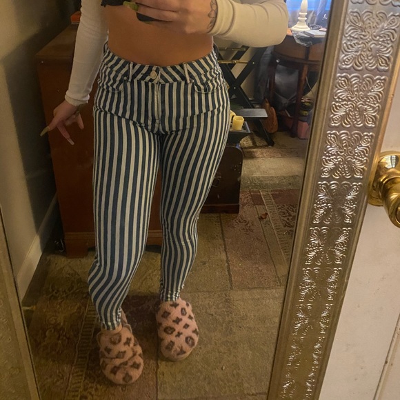 High waist striped jeans - Picture 3 of 5